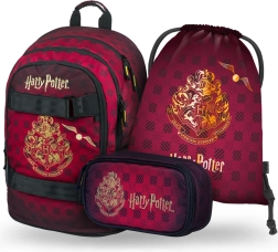 Školski set Harry Potter Hogwarts bordo – ruksak, pernica i vrećica