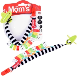 Hencz Toys šarena kopča za dudu sa silikonskim grickalom