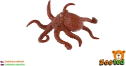 Plastic common octopus figurine, 8 cm