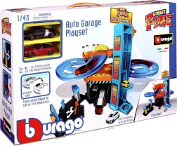 Bburago nizbrdno auto garaža sa spuštanjem i dizalom 1:43