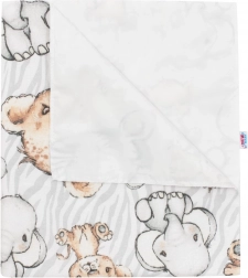Vodonepropusna flanelena podloga NEW BABY Zoo