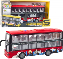Gradski katni autobus 1:16 s frikcijskim pogonom, svjetlima i zvukovima – crveni
