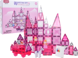 Magnetic coloring construction set Pink Princess, 126 pieces