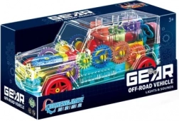 prozirni terenski auto s prijenosima i svjetlosnim efektima