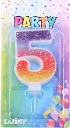 Party svijeća broj 5 Zvijezde