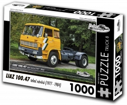 Puzzle Retro-automobili Kamion LIAZ 100.47 tegljač prikolica (1977–1984) – 1000 dijelova