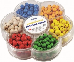 Detoa drvene perlice u cvjetiću – šarena kreativna set za nizanje