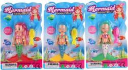 Morska vila s dugom kosom i sjajnom haljinom