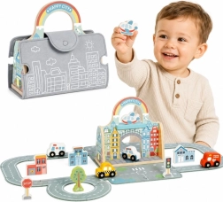 Tooky Toy prijenosni grad s autićima u torbi