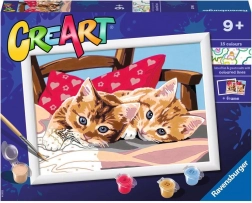 Ravensburger CreArt slikanje prema brojevima – dvije mazne mačkice (24 × 18 cm)