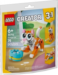Konstrukcijski set Creator 3-u-1 – riđokosa mačka, krokodil i sova