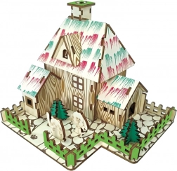 Drvene 3D puzzle vještičja koliba WOODCRAFT