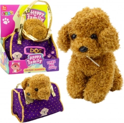 Plišani psić u torbici smeđi