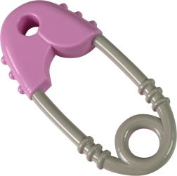 Zvečkalo za bebe ružičasto-sivo