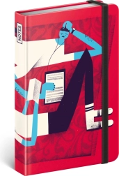 crtani notes s tvrdim koricama 11 × 16 cm Dominik Miklušák – crveni