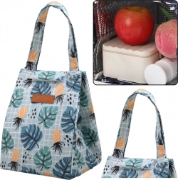 Izolacijska termotorba Lunch Bag s motivom listova i ananasa 25 cm
