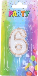 Zlatna party svijeća broj 6