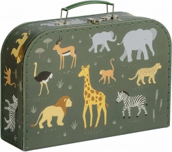 A Little Lovely Company set od dva kartonska kovčega za djecu s motivom šumskih životinja – Životinje