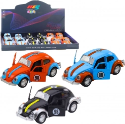 Metalni retro Buba s pull-back pogonom i otvarajućim vratima 1:36