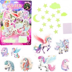 Fluorescentne zidne naljepnice – jednorog i zvjezdice