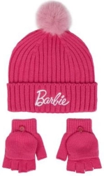 Zimski set BARBIE – kapa i rukavice za djecu 5–8 godina