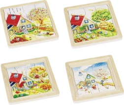 Razvojne drvene puzzle Godišnja doba