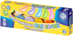 Pastelne tempera boje ASTRA 12×20 ml