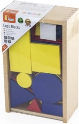 drvene logičke kocke – geometrijski oblici VIGA TOYS Montessori
