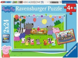 Ravensburger puzzle Pepa praščić na proslavi 2×24 dijelova