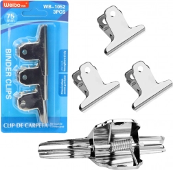 Set metalnih uredskih klipova 75 mm, 3 kom