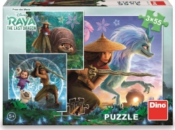 Puzzle Raya i prijatelji 3x55 dijelova