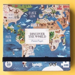 Londji džepna slagalica Put oko svijeta 100 dijelova