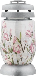 Grobna lanterna s motivom magnolije 22 cm, trajanje 36 h