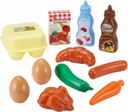 Écoiffier children's breakfast in a net, 11-piece food set