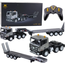 RC niskopodni tegljač s platformnom poluprikolicom 1:18 HUI NA