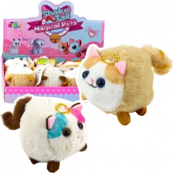 Plišani mačić s vrtećim repom smeđe-bijeli