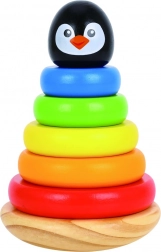 Drveni slagajući toranj pingvin