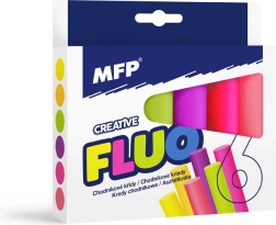 Neonske krede za pločnik, okrugle, 6 kom, miks boja