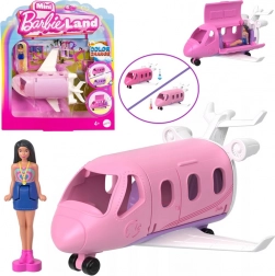 mattel mini barbie land – lutka pilotkinja s avionom