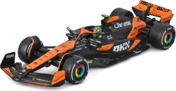 metalni model Bburago 1:43 McLaren MCL38 2024 #4 Lando Norris s vozačem u prezentacijskoj kutiji
