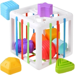 Didaktička kocka za najmlađe s elastičnim trakama