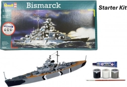 revell starter kit bismarck 1:1200 – početnički set modela bojnog broda