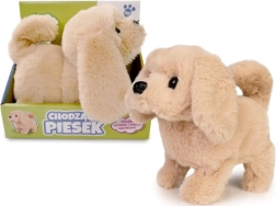 Walking plush puppy 15 cm