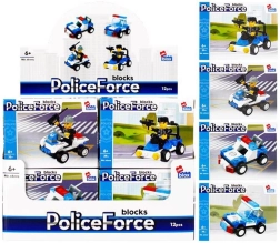 Police Building Set – Mini Vehicles, 4 Variants