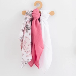 Mušelin pelene 60 × 80 cm, set 3 kom za djevojčice NEW BABY