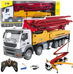 Daljinski upravljana građevinska miješalica s pumpom HUINA 1:18 metalna