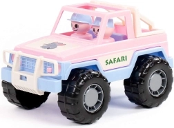 Safari džip ružičaste boje – igračka s figuricama