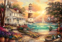 Dijamantno slikanje Svjetionik uz more 30x40cm