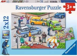Ravensburger puzzle S plavim svjetlom na cestama 2×12 dijelova