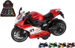 Plastični cestovni motocikl 13 cm s povratnim navijanjem, svjetlom i zvukom